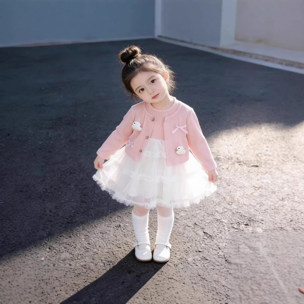[on behalf of delivery] girls' tweed style dress spring & fall suit skirt  new style cute princess skirt for girls