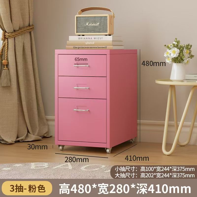 Wrought iron storage cabinet - multi-tier drawer unit for living room, bedroom, and girls' room - cute and practical floor-standing combination storage cabinet