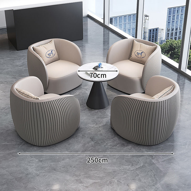 Luxury office sales center negotiation table and chair set, hotel lobby sofa seating area, reception room sofa combination
