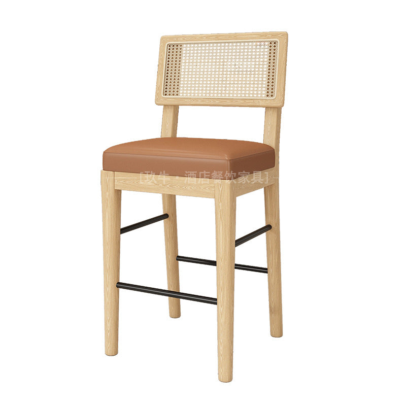 Customized theme Western restaurant Wall booth Sofa Cafe Clear bar Solid wood rattan tables and chairs Hotel catering furniture