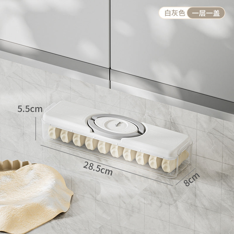 Fridge side door crevice dumpling storage box food grade sealed fresh-keeping box household dumpling chaotic freezing special box