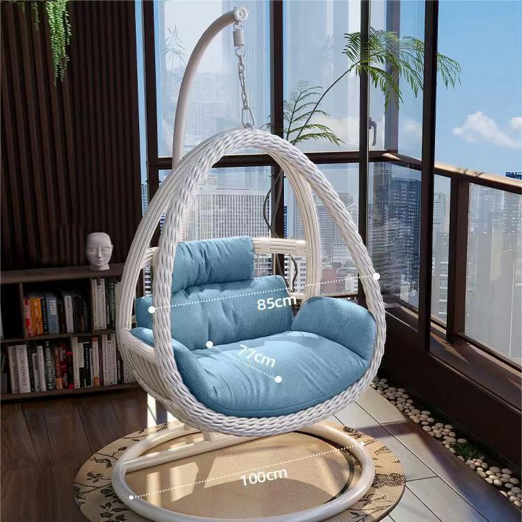 Lazy hammock hanging basket rattan chair for home cradle chair indoor balcony hanging chair courtyard bird's nest hanging plant double swing