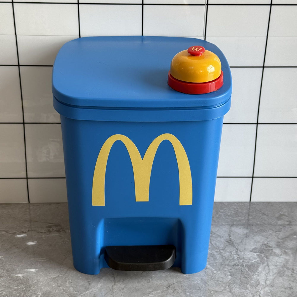 Maimai trash can with lid, cute and childlike, for home, living room, bedroom, silent, large capacity, bathroom, kitchen