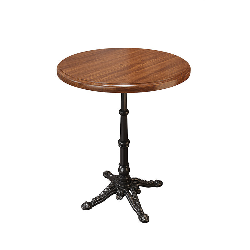 Customized retro cafe table and chair combination Japanese oak baking cake milk tea shop dessert shop western restaurant table and chair
