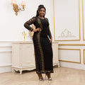 African cross-border supply  new style factory direct sales european and american fashion silm hot diamond beaded long skirt big sale