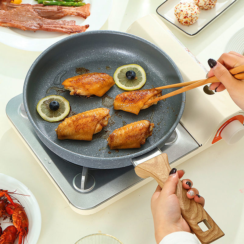 Medical stone pan non-stick pan for home cooking steak frying pan small omelette pan induction cooker neutral