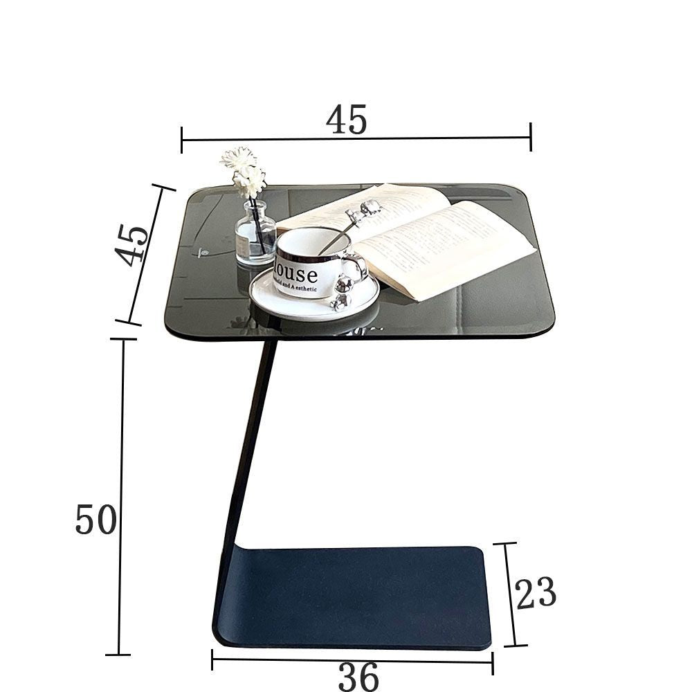 Tempered glass coffee table living room light luxury sofa modern casual classy round table corner sofa side table casual coffee table