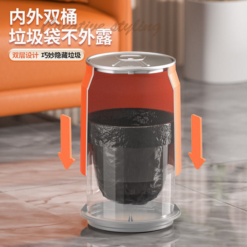 Coke trash can can press creative popularfor home with lid living room large storage bucket bathroom wastebasket