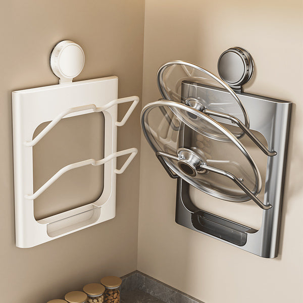 Suction cup lid rack Wall-mounted non-punching kitchen rack Multifunctional storage rack Cutting board rack Multilayer cutting board rack