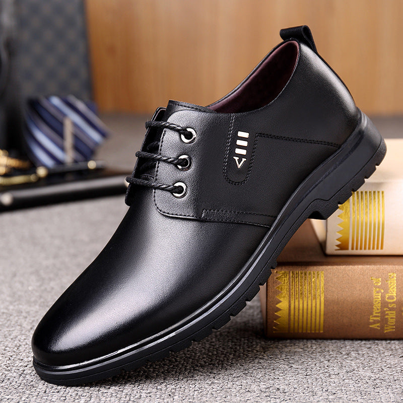 Black formal work shoes leather shoes men's business casual single shoes cross-border wholesale men's casual shoes export work shoes