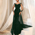 cross-border fashion: elegant and chic long lace evening gown for women's proms and parties (us/europe)