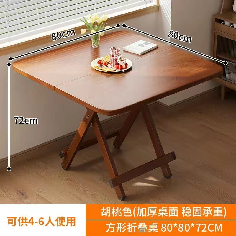 Folding tablefor homedining tableoutdoor night market portable stall square tablesimple small apartment rental house dining table and chairs