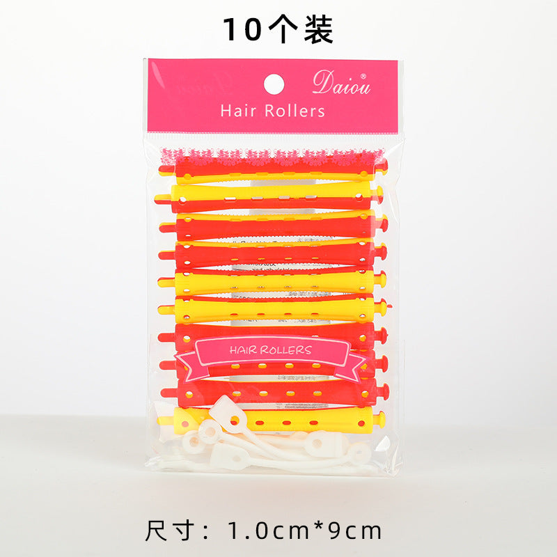 Cross-border hot-selling two-color ironing plastic ironing bar perm styling hair cutting tool with hair salon utensils curling iron wholesale