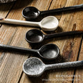 Large soup spoon for home ceramic spoon long handle soup drinking high temperature resistant spoon creative japanese large spoon spoon porridge spoon