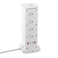 Us 110v usb multi-port pd fast charging power strip with dual-sided outlets and extension cord