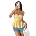 Amazon cross-border women's sweet & sexy halter top -  summer new arrival - tie-up a-line cropped top