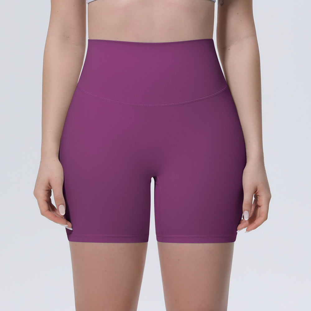 New arrival nude brushed quick-drying yoga pants women's high waist abdominal fitness shorts peach butt tight sports three-quarter pants