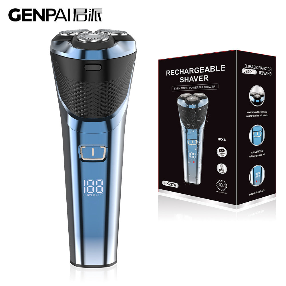 Wholesale 2000mah electric shaver, washable digital display, triple blade head, usb quick charge, smart men's razor