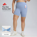 Plus size high waisted biker shorts buttery soft yoga shorts