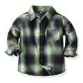 new product kids shirt preppy style spring & fall cotton plaidlong sleeves boys lapel children's clothing baby shirt