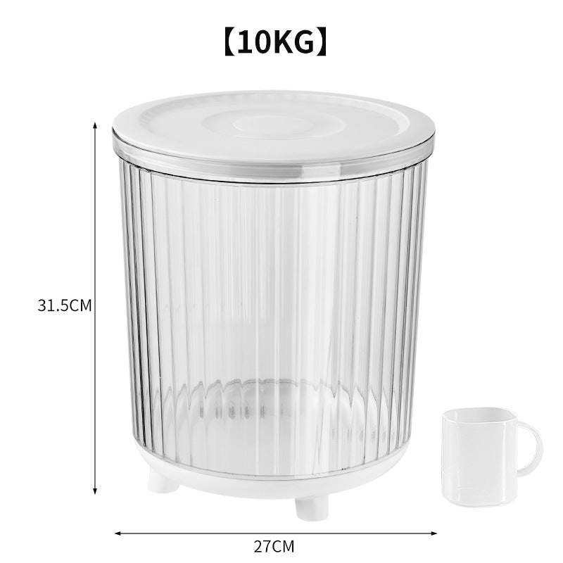 Pet grain cat food storage bucket food grade household sealed moisture-proof grain storage bucket plastic sealed storage rice storage bucket