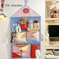 Storage hanging bag student dormitory bedside sundry bag multi-functional bed curtain wall door back wall hanging hanging storage bag