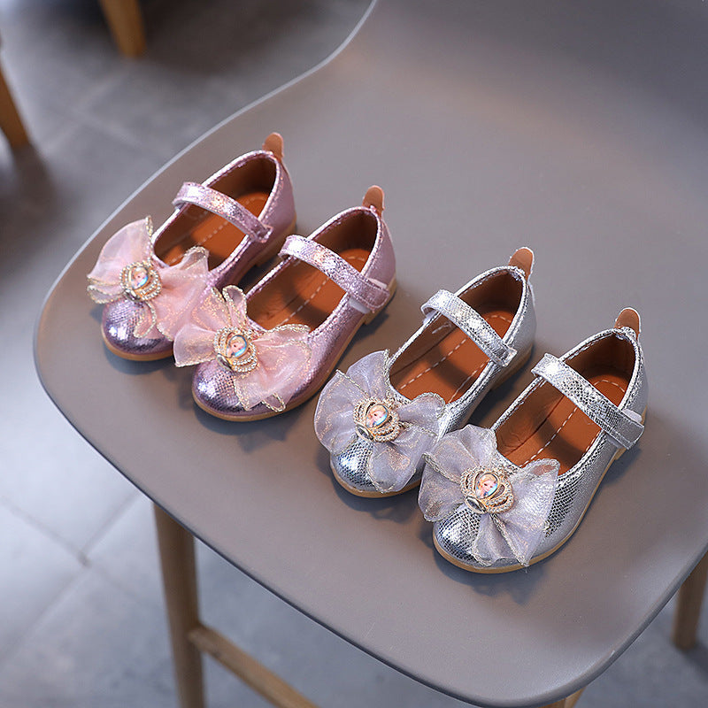 Girls' bowknot new spring/autumn princess shoes - soft sole baby & toddler single shoes