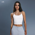 Spring/summer sexy y-back strappy bra padded yoga tank top - women's moisture-wicking, stretchy, and body-hugging yoga apparel dt038