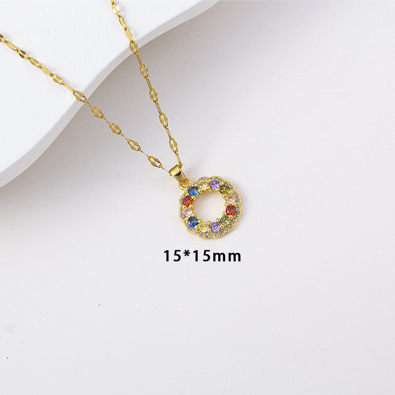 Necklace female titanium steel fashion electroplating hot style key shape pendant niche design high-end sense of light luxury clavicle chain