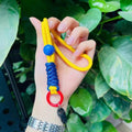 New arrival mobile phone contrast color lanyard halter anti-lost adjustable wrist rope keychain hand-woven rope two-color hand rope