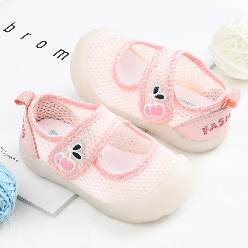 Baby sandals for boys, summer first walker shoes, 0-1-2 years old infant anti-slip soft sole mesh shoes for babies and toddlers, baby girl shoes