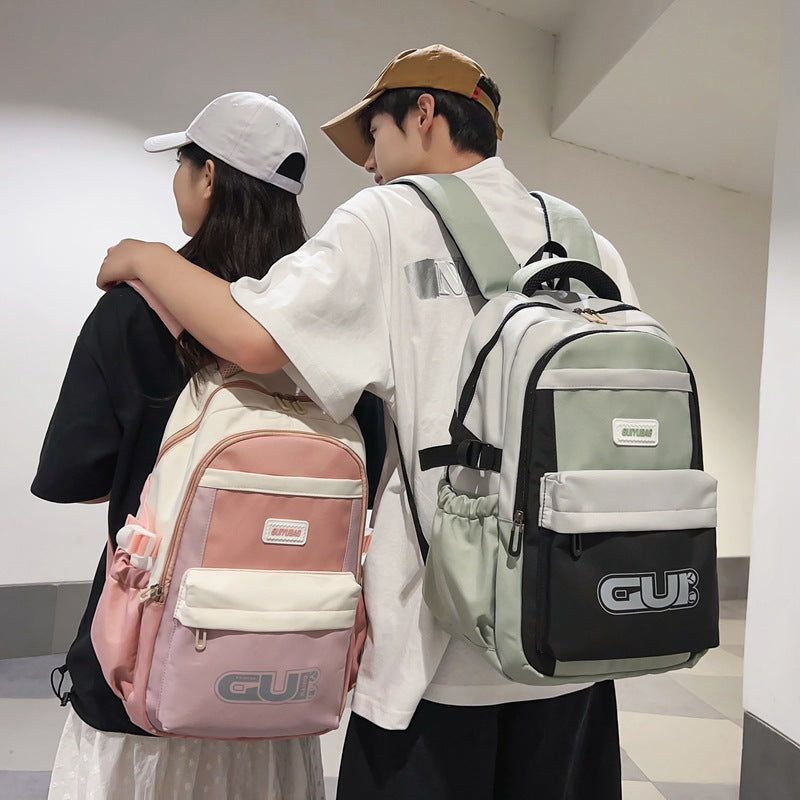 School bag men's new Korean version high value junior high school students lightweight computer backpack female college students large capacity backpack
