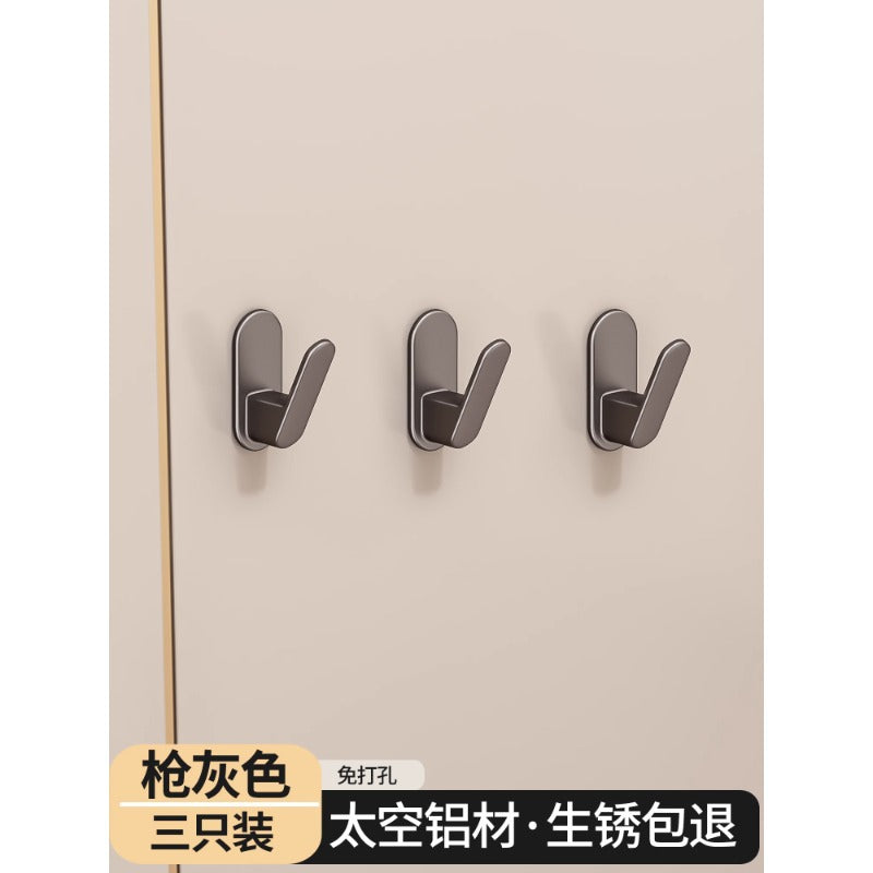 No-drill single hook adhesive hook for wall mounting - ideal for hanging clothes, hats, and storage in bathrooms, kitchens, and behind doors. heavy-duty weight capacity