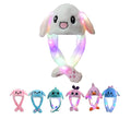 Trending plush cartoon hat with moving ears - glow-in-the-dark bunny hat for night markets - wholesale kids' and family styles