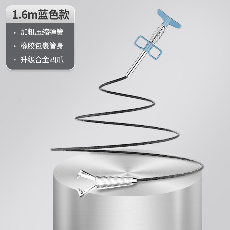 Sewer-opening artifact dredging kitchen pipe toilet blockage universal poke canal toilet dredger special tool