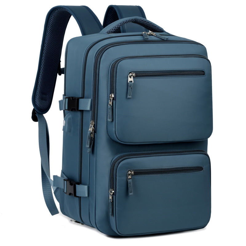 Foreign trade box backpack large capacity independent shoe compartment custom business travel bag USB interface multi-warehouse computer bag