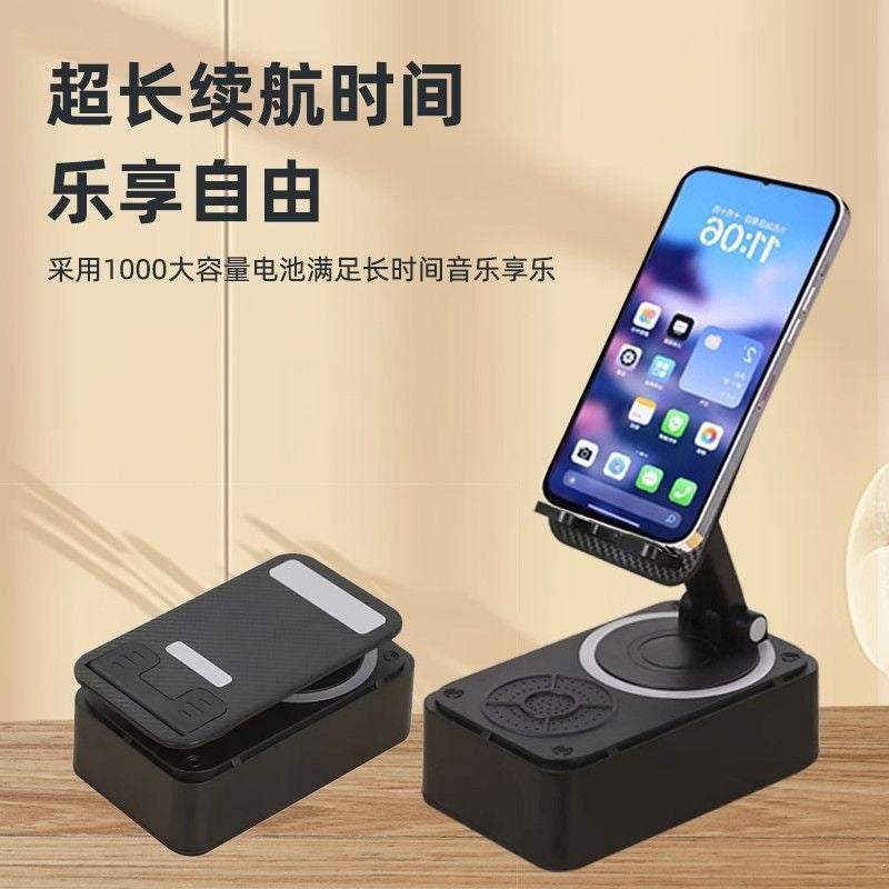 098 hot-selling desktop speaker stand - 3-in-1 phone holder, rechargeable rotating phone stand, multifunctional model
