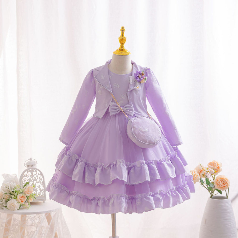 Ready-to-ship wholesale three-piece tutu skirt set, children's formal dress, princess dress, girls' birthday dress, kids' dress