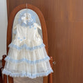 Girls' summer  new fashionable tutu dress, kids' summer sweet princess dress with hair tie, baby girl skirt