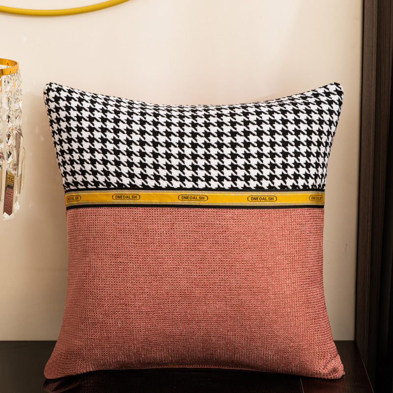 Waffle grids pillow, chidori gridspatchwork pillowcase, modern casual bay window, living room sofa cushion, one piece dropshipping
