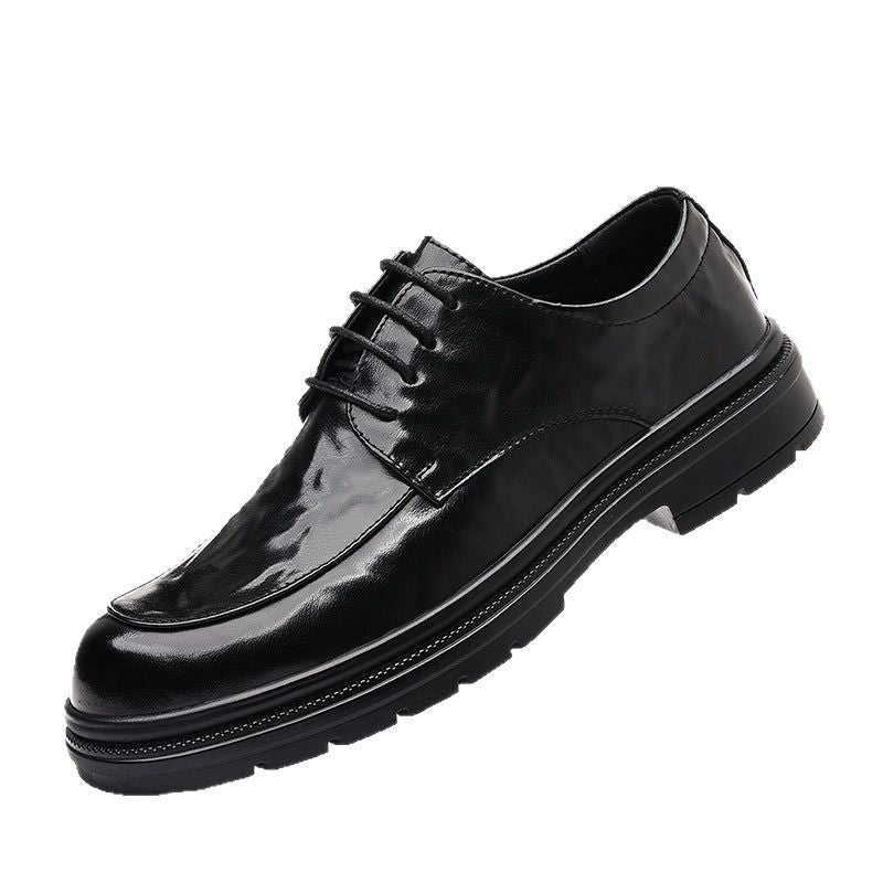 Genuine leather hand-crafted texture dress shoes for men - formal, casual, business, commute, office, soft sole, wedding, groom shoes