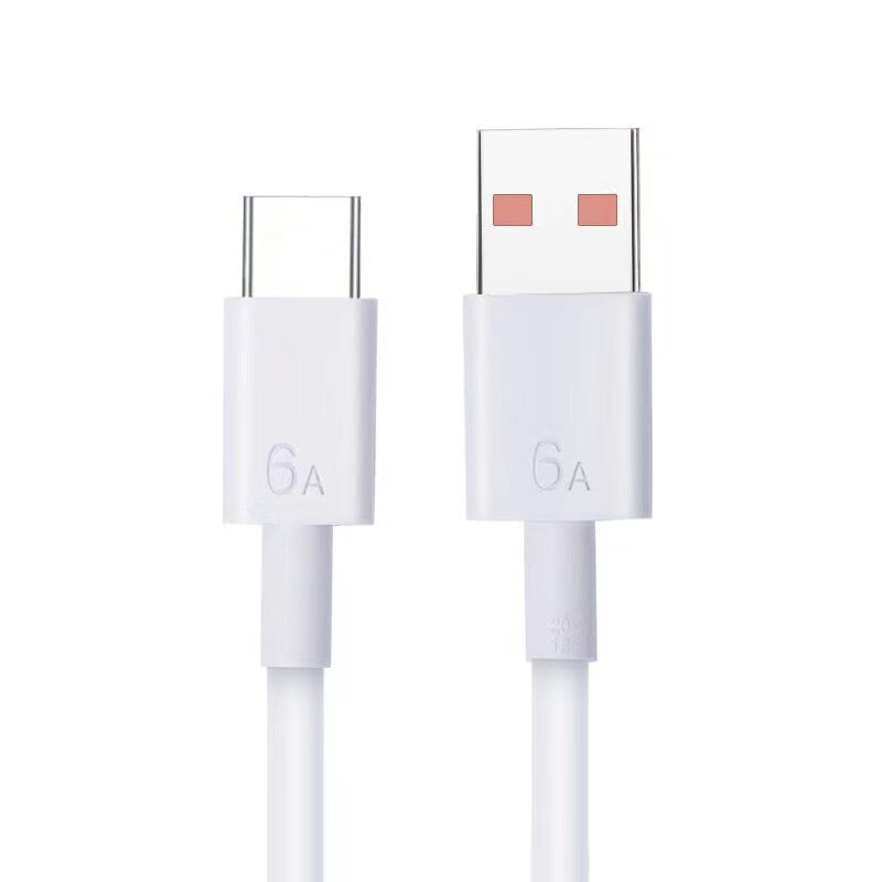 6a super fast charging data cable type-c, compatible with huawei data cables, honor mobile usb flash charging 66w charging cable