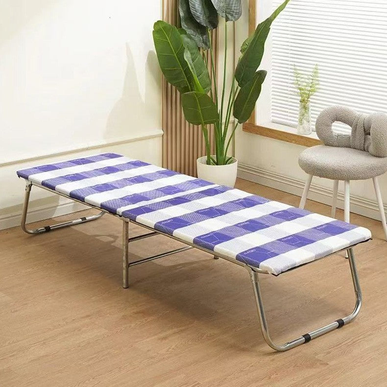 Outdoor foldable bed portable foldable indoor lunch break bed foldable wooden bed accompanying single bed lounge chair for home
