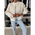 Aliexpress new autumn/winter collection: solid color embroidered cropped zip-up padded jacket