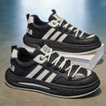 Spring new men's shoes 2026 soft sole leather sneakers fashion trendy casual shoes comfortable versatile low-top shoes for men