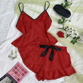 Women's summer lightweight cami shorts set - sexy cami dress loungewear, sleeveless pajamas wholesale for export