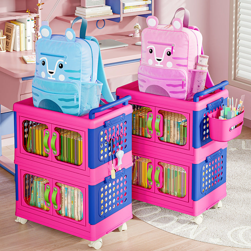 Storage Cabinet Household Wardrobe Dopamine Free Installation Clothes Toys Children's Stroller Foldable Plastic Storage Box
