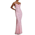 european and american cross-border celebrity style sequin beaded tube top mermaid dress evening party backless slim fit maxi dress