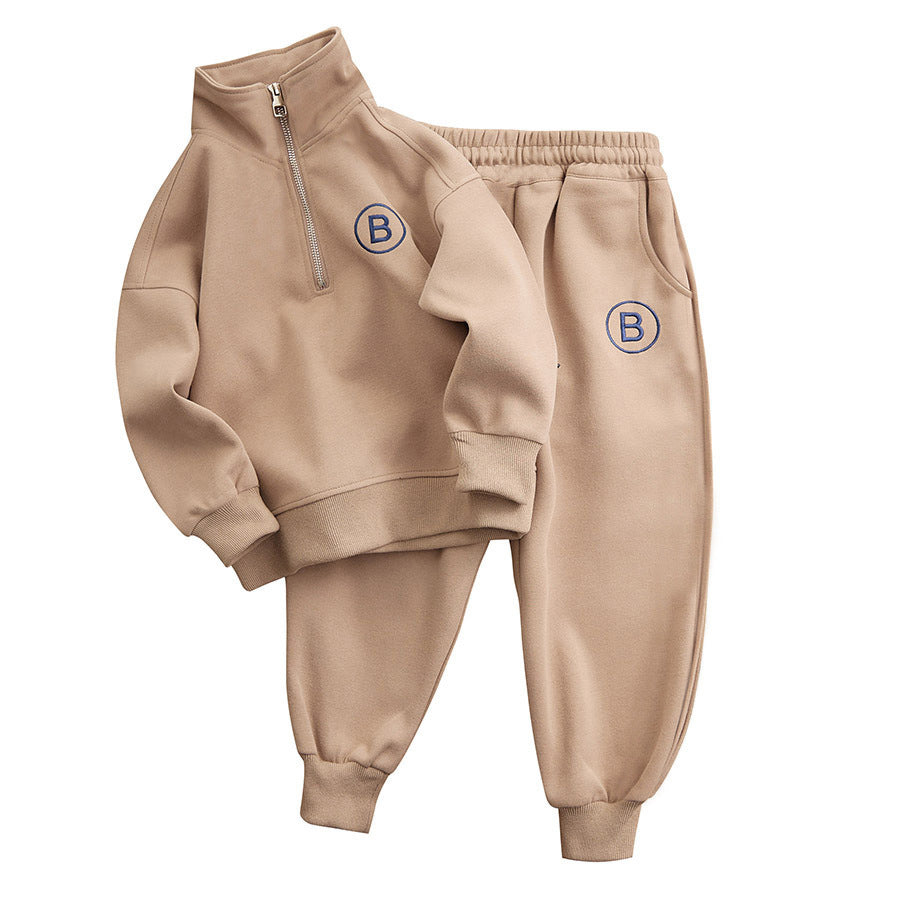 Boys' spring fashionable sweatshirt set,  new trendy kids' spring two-piece outfit, spring and autumn style, handsome big kids' clothing