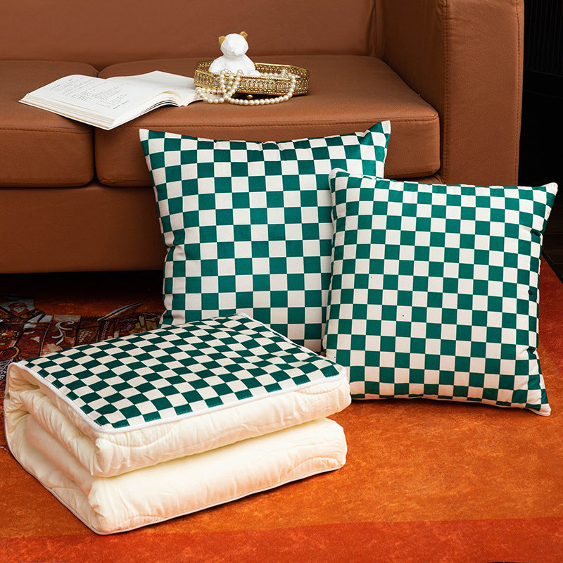 Two-in-one throw pillow and blanket, perfect for all seasons. use it as a plush cushion, office nap pillow, car air conditioning blanket, or a cozy sleeping pillow